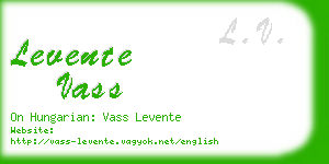 levente vass business card